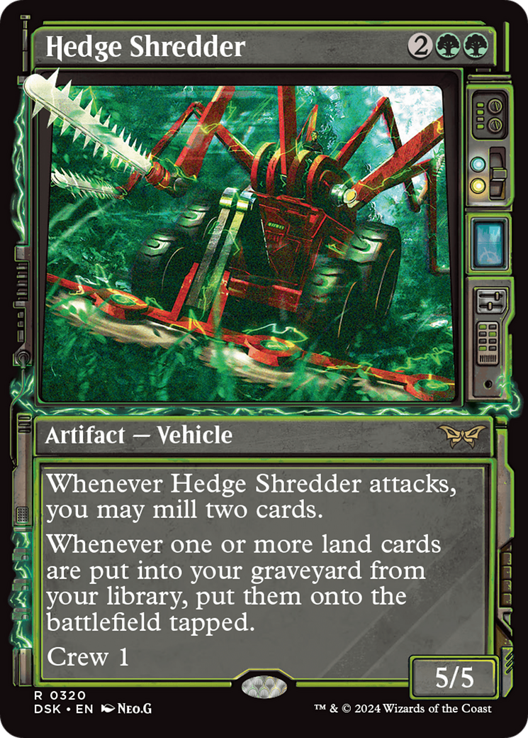 Hedge Shredder (Showcase) (DSK-320) - Duskmourn: House of Horror: (Showcase) Foil