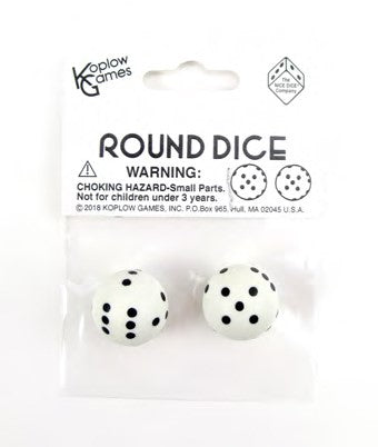 Round Dice - White