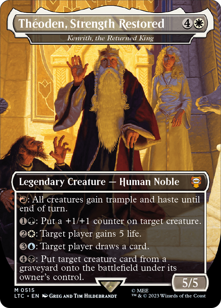 Theoden, Strength Restored - Kenrith, the Returned King (Borderless) [LTC - 515]