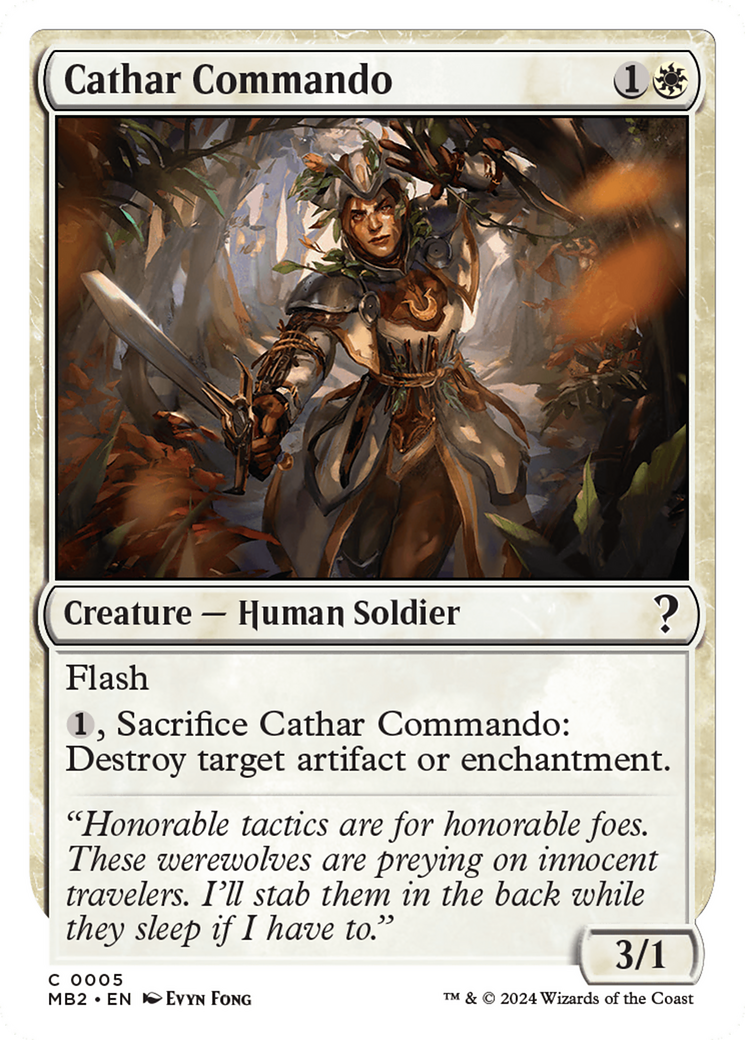 Cathar Commando (White Border) (MB2-005) - Mystery Booster 2