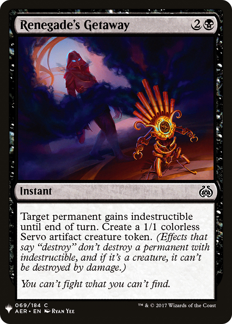 Renegade's Getaway [LIST - 69]