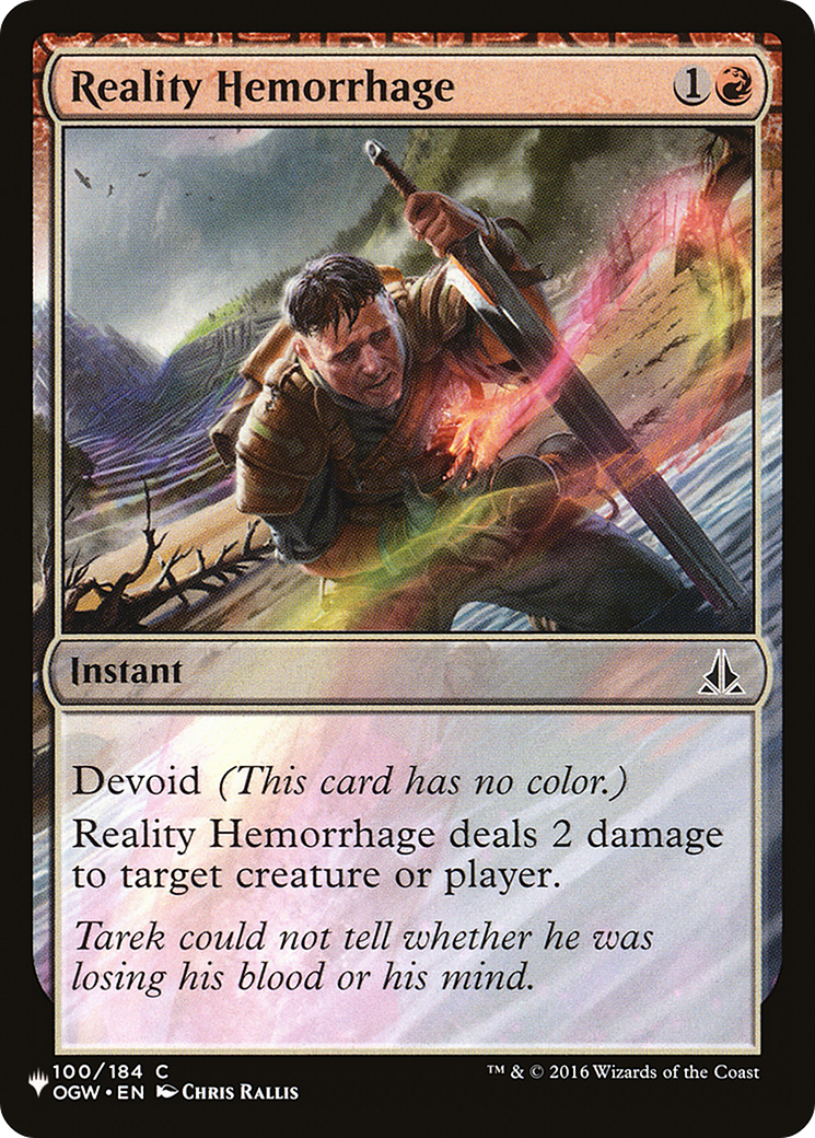 Reality Hemorrhage [LIST - 100/184]