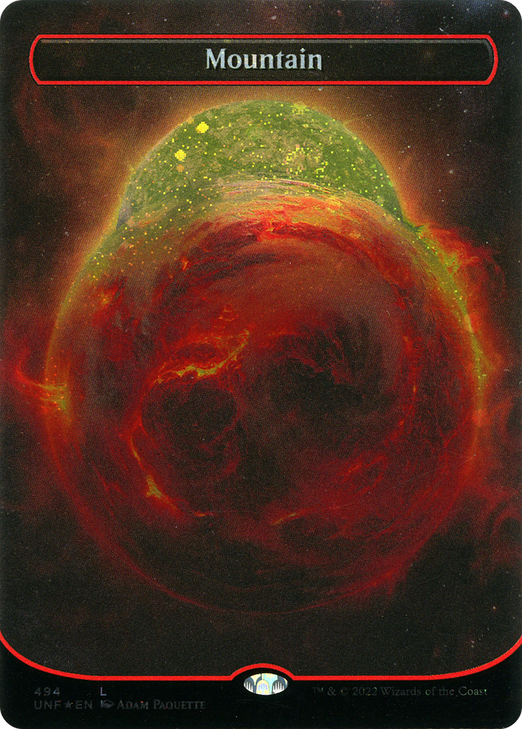 Mountain (494) (Borderless) (Galaxy Foil) [UNF - 494]