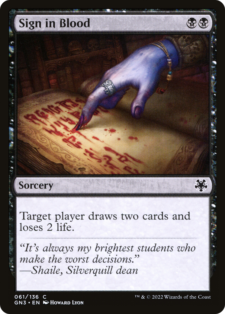 Sign in Blood [GN3 - 61]
