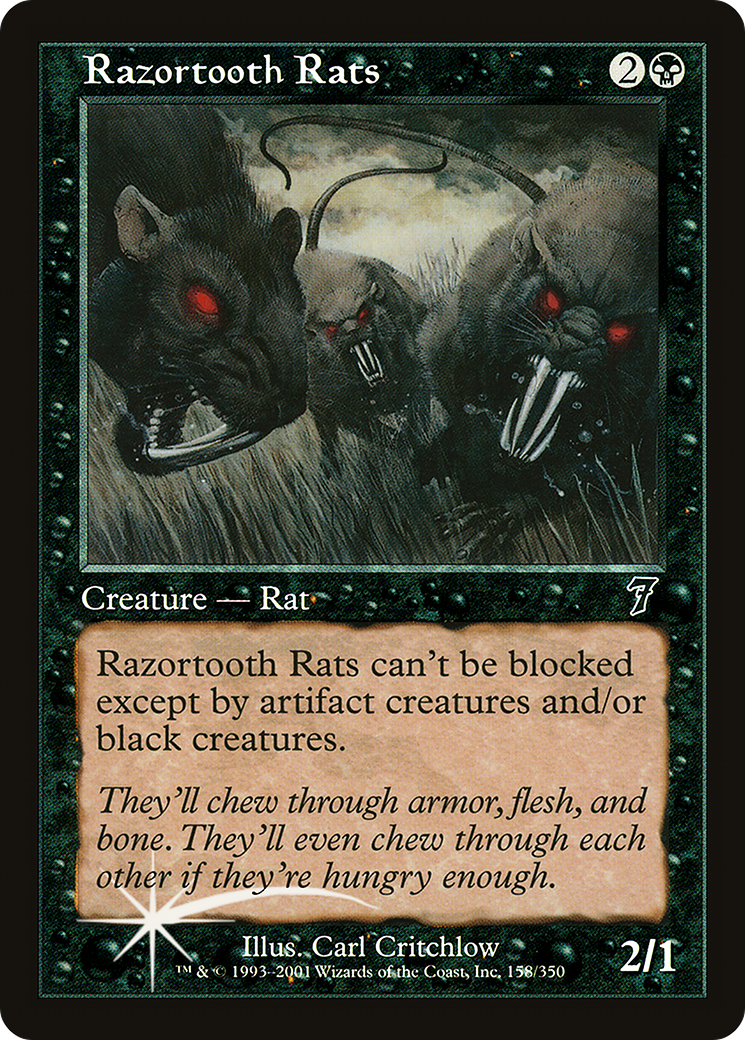 Razortooth Rats (7ED-158★) - 7th Edition