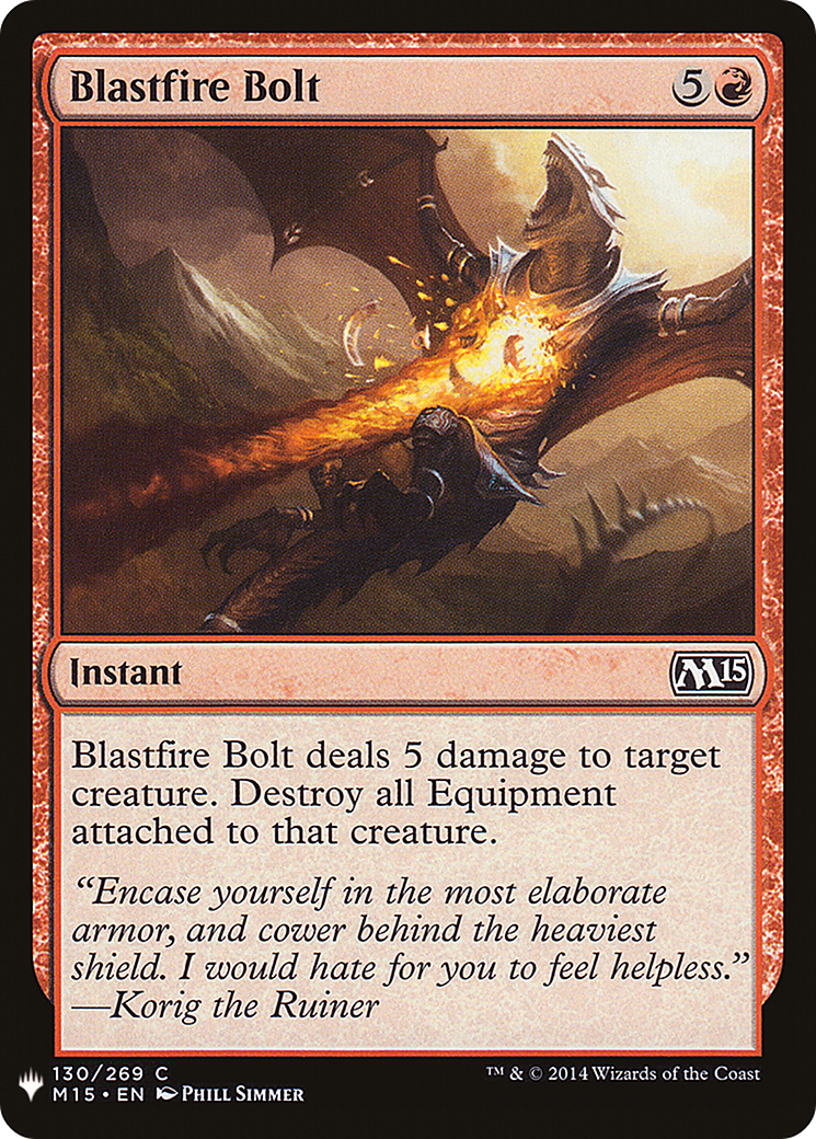 Blastfire Bolt [LIST - 130]