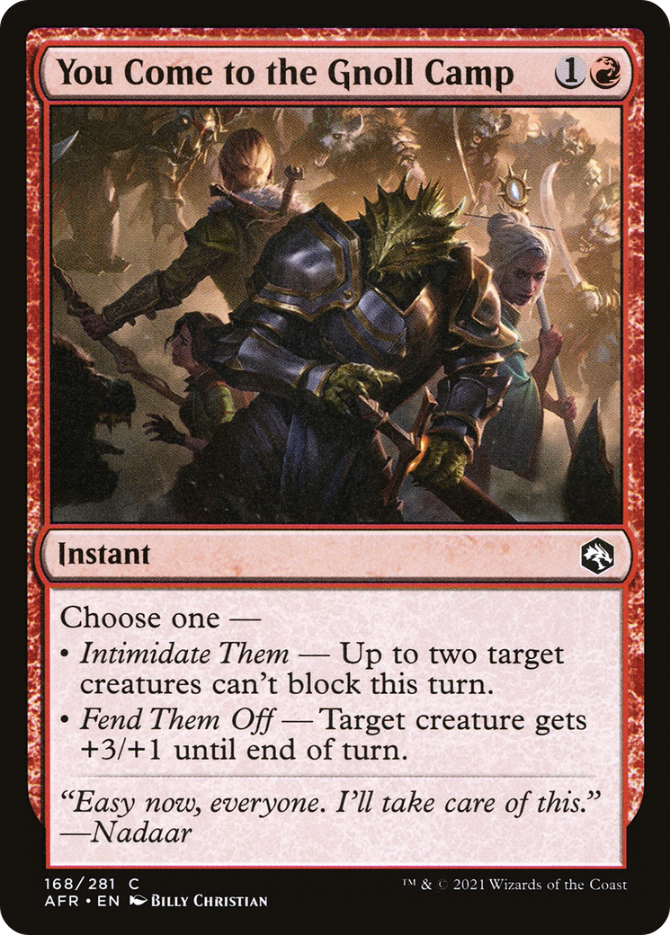 You Come to the Gnoll Camp [AFR - 168]