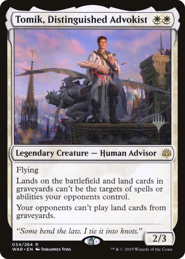 Tomik, Distinguished Advokist (PPELD-034) - War of the Spark Promos Foil