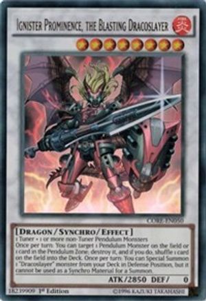 Ignister Prominence, the Blasting Dracoslayer [CORE - CORE-EN050]