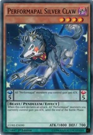 Performapal Silver Claw (CORE-EN090) - Clash of Rebellions Unlimited