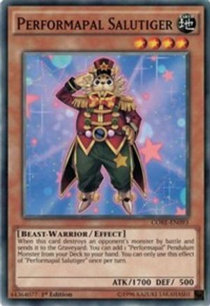 Performapal Salutiger (CORE-EN093) - Clash of Rebellions 1st Edition