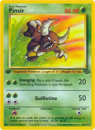 Pinsir (25) 025  - 1st Edition Jungle - Rare