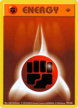 Fighting Energy 097/102  - 1st Edition Base Set Shadowless - Common