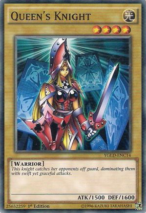 Queen's Knight (C) (YGLD-ENC14) - King of Games: Yugi's Legendary Decks 1st Edition