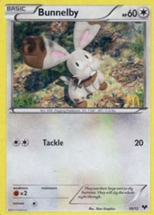 Bunnelby 010/12  - Holofoil McDonalds Promos 2014 - Promo