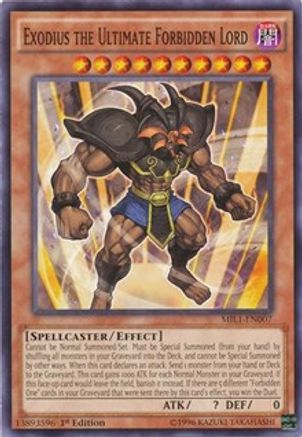 Exodius the Ultimate Forbidden Lord (MIL1-EN007) - Millennium Pack 1st Edition