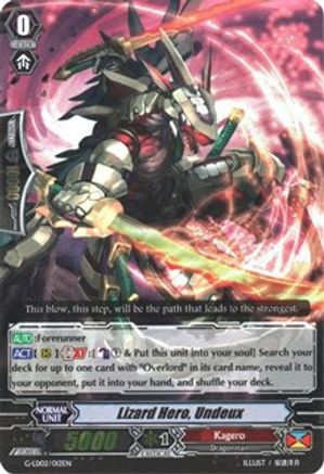 Lizard Hero, Undeux (RRR Foil) (G-LD02/012EN) - G-Legend Deck Vol.2: The Overlord Blaze