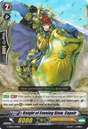 Knight of Evening Glow, Capoir (G-SD02/008EN) - G-Start Deck 2: Knight of the Sun