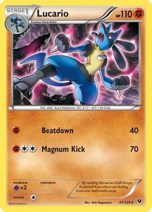 Lucario (47) 047/124  XY  Fates Collide - Rare