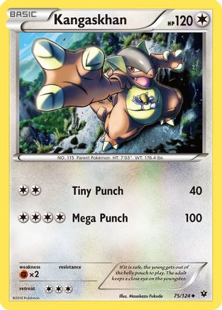 Kangaskhan 075/124  - Reverse Holofoil XY  Fates Collide - Uncommon