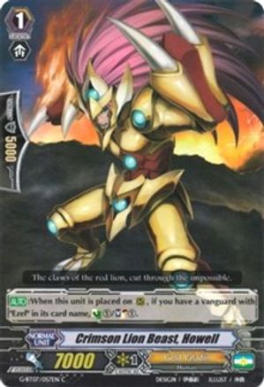 Crimson Lion Beast, Howell (G-BT07/057EN) - G-BT07: Glorious Bravery of Radiant Sword