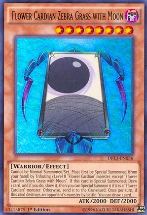 Flower Cardian Zebra Grass with Moon (DRL3-EN036) - Dragons of Legend: Unleashed 1st Edition