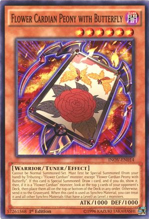 Flower Cardian Peony with Butterfly (INOV-EN014) - Invasion: Vengeance 1st Edition