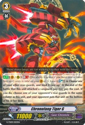 Chronofang Tiger G (G-TD09/003EN) - G-TD09: True Zodiac Time Beasts