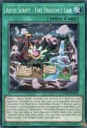 Abyss Script - Fire Dragon's Lair (DESO-EN025) - Destiny Soldiers 1st Edition