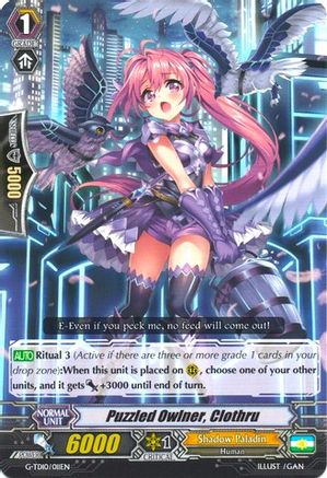 Puzzled Owlner, Clothru (G-TD10/011EN) - G-TD10: Ritual of Dragon Sorcery