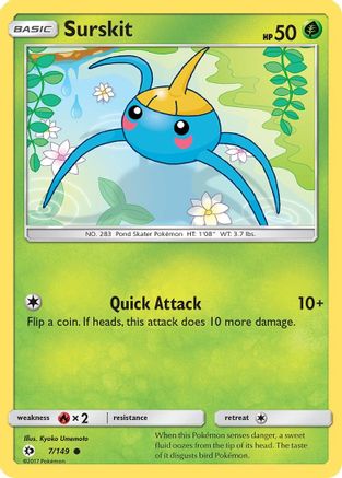 Surskit 007/149  - Reverse Holofoil SM Base Set - Common