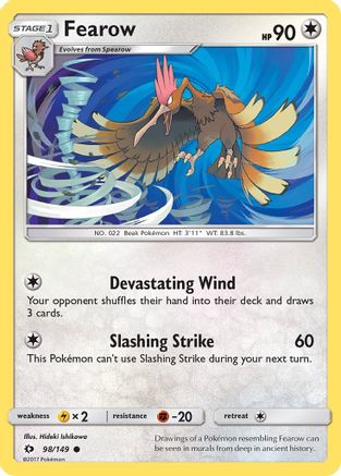 Fearow 098/149  - Reverse Holofoil SM Base Set - Common