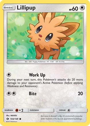 Lillipup 103/149  SM Base Set - Common
