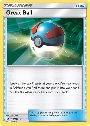 Great Ball 119/149  - Reverse Holofoil SM Base Set - Uncommon