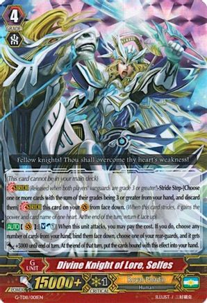 Divine Knight of Lore, Selfes (RRR Foil) (G-TD11/001EN) - G-TD11: Divine Knight of Heavenly Decree
