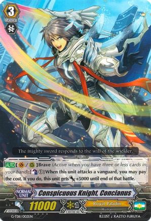 Conspicuous Knight, Concianus (G-TD11/002EN) - G-TD11: Divine Knight of Heavenly Decree