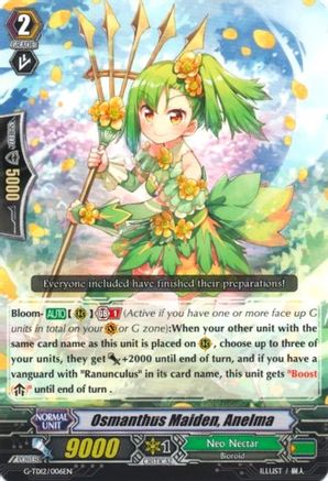 Osmanthus Maiden, Anelma (G-TD12/006EN) - G-TD12: Flower Princess of Abundant Blooming
