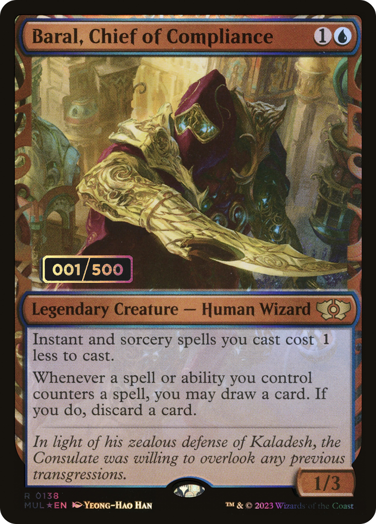 Baral, Chief of Compliance (Serial Numbered) (MUL-138Z) - Multiverse Legends: (Showcase) Foil