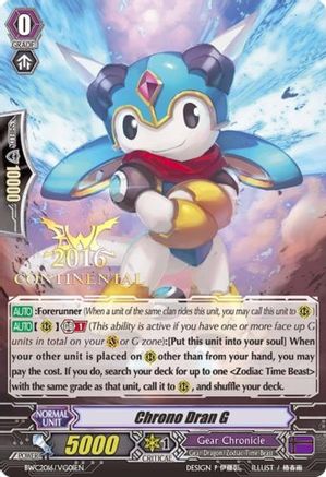 Chrono Dran G (BWC Promo) (BWC2016/VG01EN) - Bushiroad Event Cards