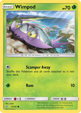 Wimpod 008/145  - Reverse Holofoil SM  Guardians Rising - Common