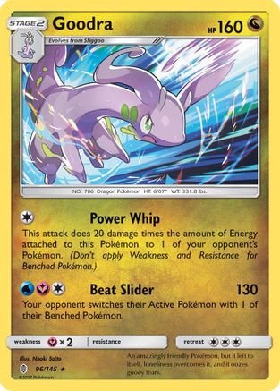 Goodra 096/145  - Reverse Holofoil SM  Guardians Rising - Holo Rare
