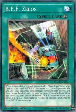 B.E.F. Zelos (MACR-EN062) - Maximum Crisis Unlimited