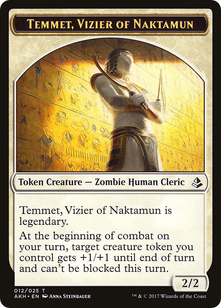 Temmet, Vizier of Naktamun // Zombie Double-Sided Token [AKH - 12 // 20]