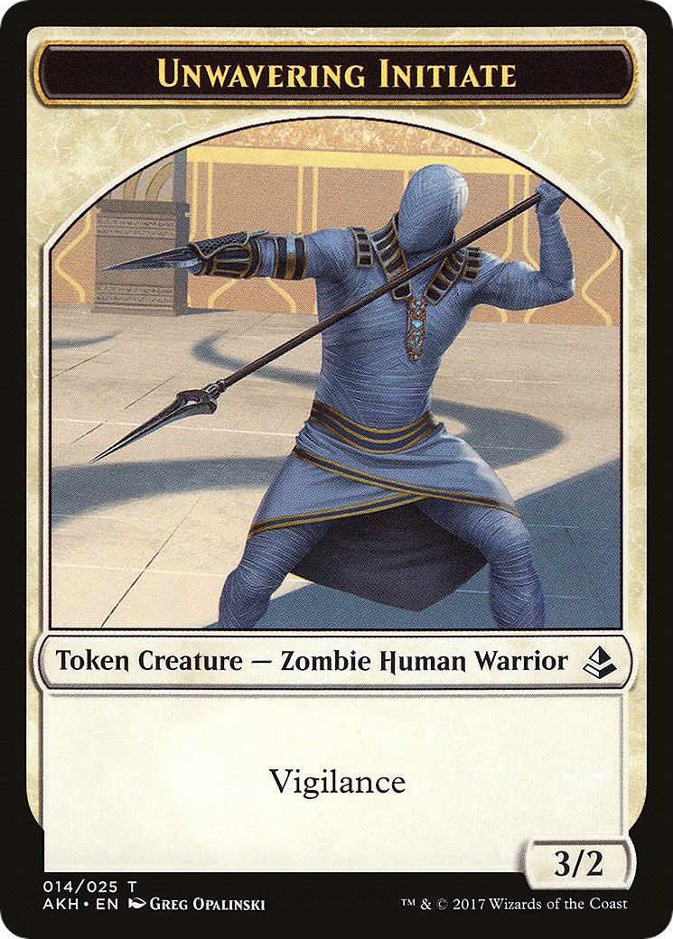 Unwavering Initiate // Wurm Double-Sided Token [AKH - 14 // 24]