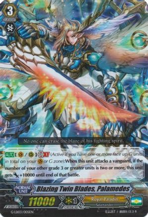 Blazing Twin Blades, Palamedes (RRR Foil) (G-LD03/005EN) - G-Legend Deck Vol.3: The Blaster