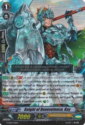 Knight of Benevolence, Kay (RRR Foil) (G-LD03/011EN) - G-Legend Deck Vol.3: The Blaster