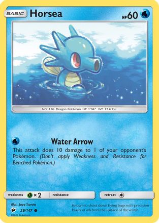Horsea 029/147  - Reverse Holofoil SM  Burning Shadows - Common