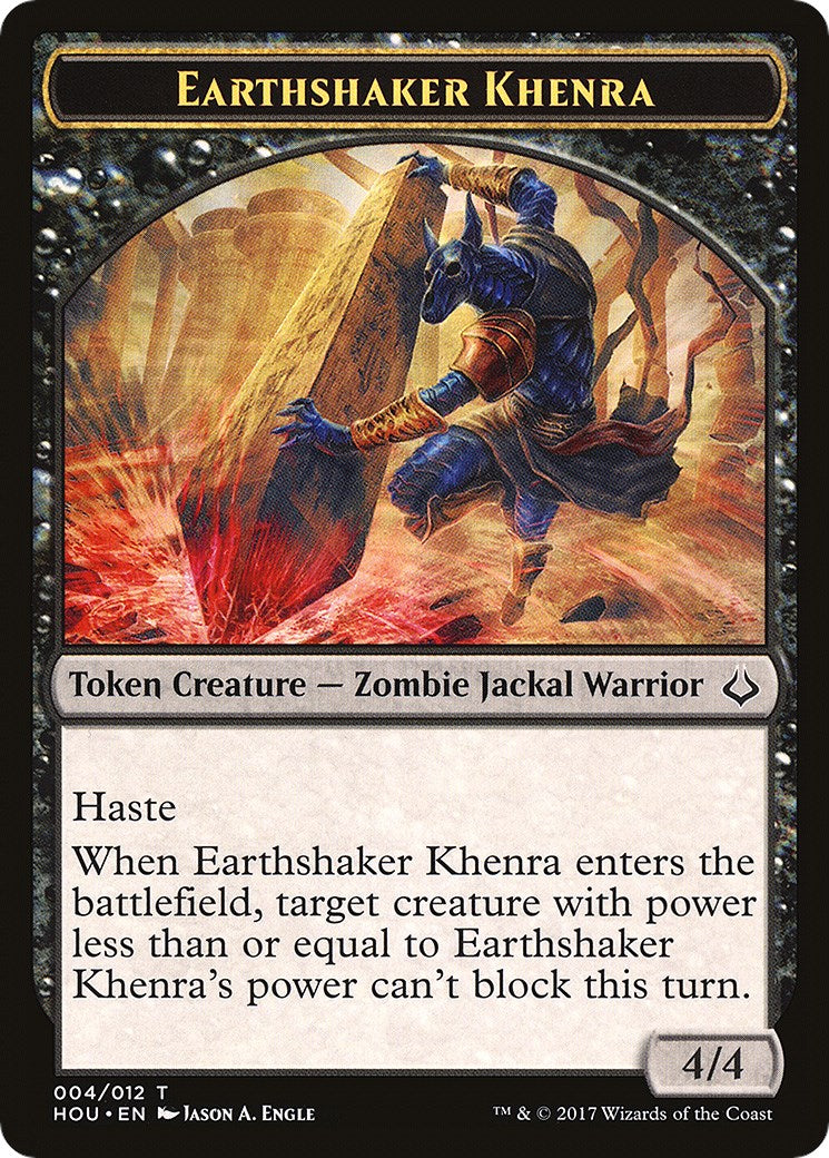 Earthshaker Khenra // Cat Double-Sided Token [HOU - 4 // 16]