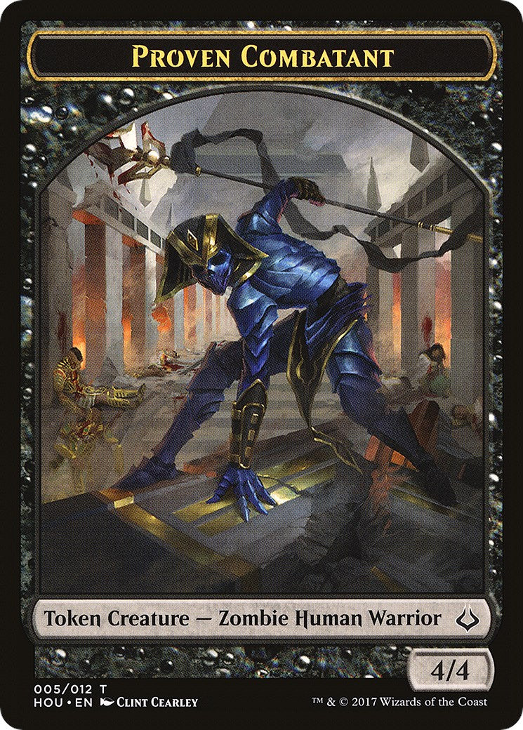 Proven Combatant // Cat Double-Sided Token [HOU - 5 // 16]