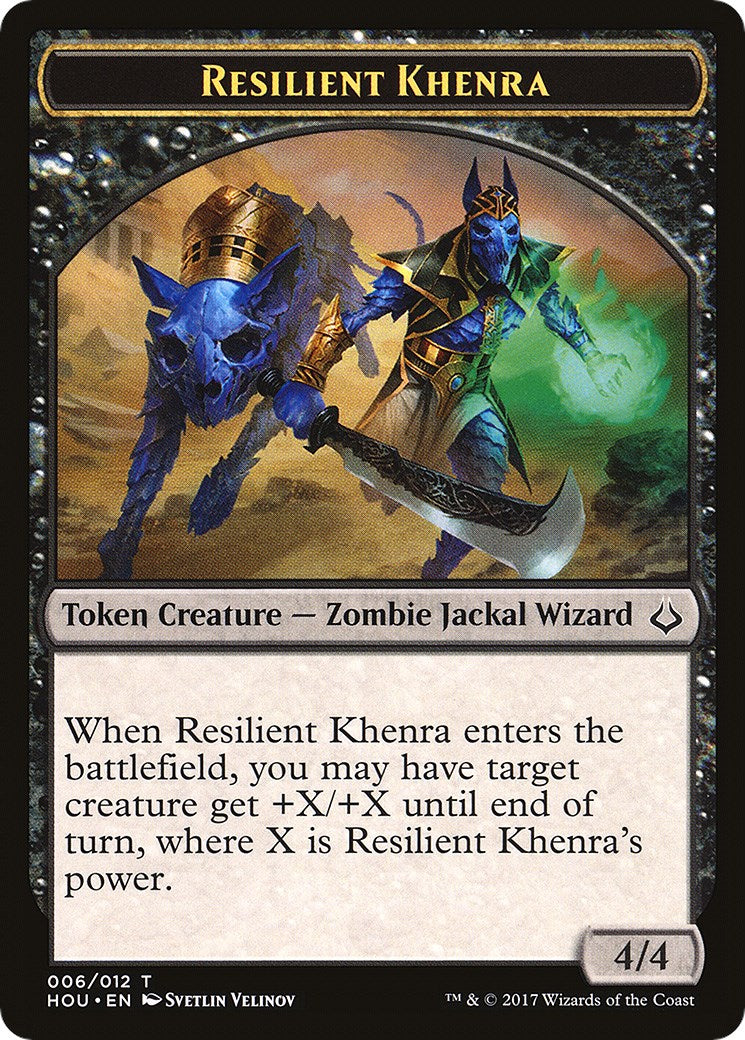 Resilient Khenra // Zombie Double-Sided Token [HOU - 6 // 20]